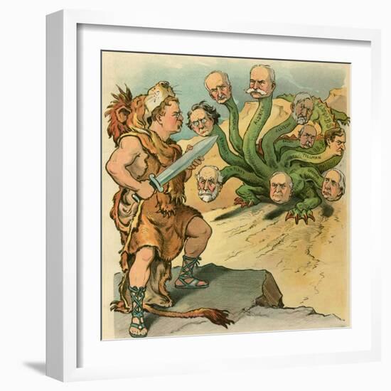 A Herculean Task-JS Pughe-Framed Art Print