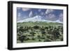 A Herd of Albertaceratops Grazing-null-Framed Premium Giclee Print