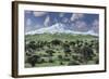 A Herd of Albertaceratops Grazing-null-Framed Art Print