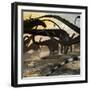 A Herd of Argentinosaurus Marching Along the Side of a Beach-Stocktrek Images-Framed Art Print