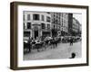 A Herd of Cattle is Driven Along a Paris Streen-null-Framed Premium Photographic Print