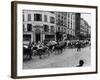 A Herd of Cattle is Driven Along a Paris Streen-null-Framed Photographic Print