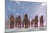 A Herd of Columbian Mammoths Migrate to a Warmer Climate-Stocktrek Images-Mounted Art Print