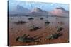 A Herd of Dead Centrosaurus Dinosaurs Killed by a Flash Flood-null-Stretched Canvas