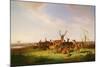 A Herd of Deer in a Sunlit Pasture-Theodor Julius Kiellerup-Mounted Giclee Print