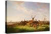 A Herd of Deer in a Sunlit Pasture-Theodor Julius Kiellerup-Stretched Canvas