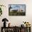 A Herd of Duckbilled Corythosaurus Dinosaurs-null-Framed Stretched Canvas displayed on a wall