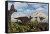 A Herd of Duckbilled Corythosaurus Dinosaurs-null-Framed Stretched Canvas