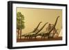 A Herd of Mamenchisaurus Dinosaurs Migrate to Better Feeding Ground-null-Framed Premium Giclee Print