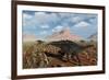 A Herd of Miragaia Dinosaurs Migrating-null-Framed Art Print