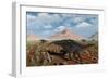 A Herd of Miragaia Dinosaurs Migrating-null-Framed Art Print