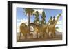 A Herd of Sauropod Uberabatitan Dinosaurs-Stocktrek Images-Framed Premium Giclee Print