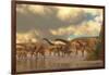A Herd of Spinosphorosaurus-Stocktrek Images-Framed Art Print