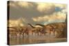 A Herd of Spinosphorosaurus-Stocktrek Images-Stretched Canvas