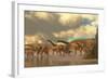 A Herd of Spinosphorosaurus-Stocktrek Images-Framed Art Print