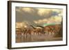 A Herd of Spinosphorosaurus-Stocktrek Images-Framed Art Print