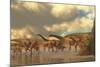 A Herd of Spinosphorosaurus-Stocktrek Images-Mounted Art Print