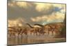 A Herd of Spinosphorosaurus-Stocktrek Images-Mounted Art Print