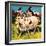 A Herd or Tribe of Goats-English School-Framed Giclee Print