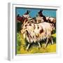 A Herd or Tribe of Goats-English School-Framed Giclee Print