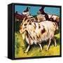 A Herd or Tribe of Goats-English School-Framed Stretched Canvas