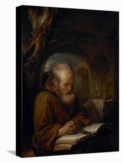 A Hermit Praying, 1670-Gerrit Dou-Stretched Canvas