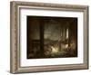 A Hermit Praying in the Ruins of a Roman Temple. c.1760-Hubert Robert-Framed Giclee Print