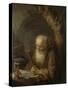 A Hermit-Gerard Dou-Stretched Canvas