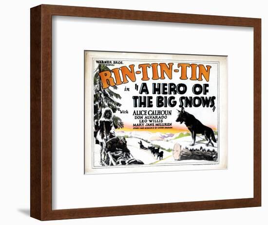 A Hero of the Big Snows, Rin Tin Tin, 1926-null-Framed Art Print