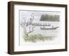 A Heron Perched on a Dead Branch-Roger Cooke-Framed Giclee Print