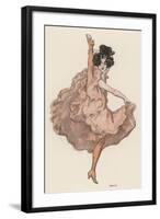 A High Kicking Dancer-Ferdinand Von Reznicek-Framed Art Print