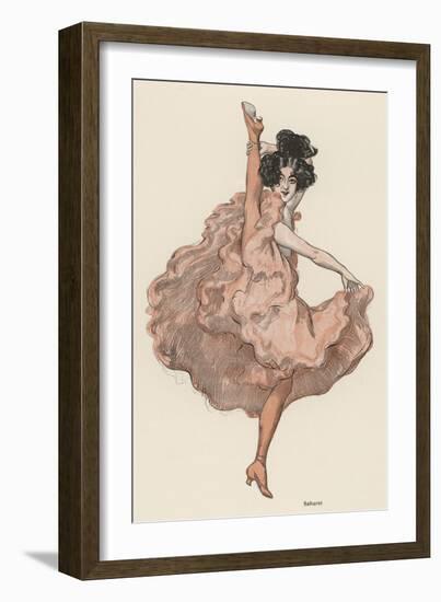 A High Kicking Dancer-Ferdinand Von Reznicek-Framed Art Print