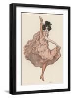 A High Kicking Dancer-Ferdinand Von Reznicek-Framed Art Print