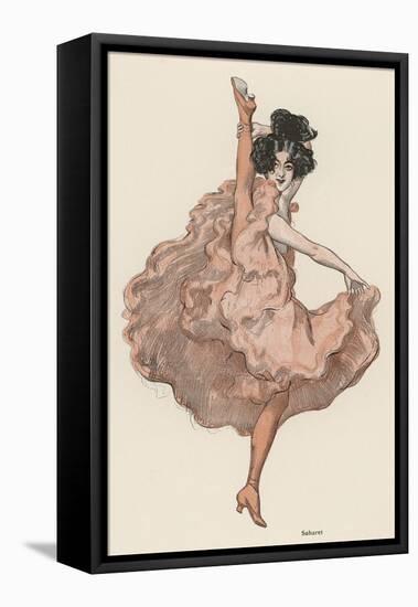 A High Kicking Dancer-Ferdinand Von Reznicek-Framed Stretched Canvas