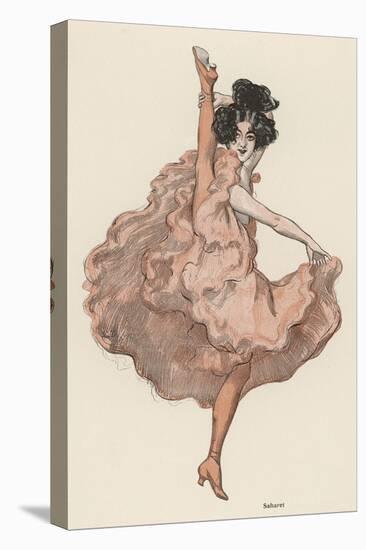 A High Kicking Dancer-Ferdinand Von Reznicek-Stretched Canvas