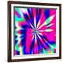 A High Resolution, Fractal Design that Simulates a Retro Psychedelic Background-rgasteff-Framed Photographic Print