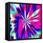 A High Resolution, Fractal Design that Simulates a Retro Psychedelic Background-rgasteff-Framed Stretched Canvas