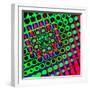 A High Resolution, Fractal Design that Simulates a Retro Psychedelic Background.-rgasteff-Framed Photographic Print