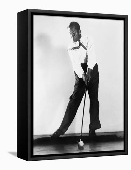 A High-Speed Photograph of Bobby Jones Making an Iron Shot, 1938-null-Framed Stretched Canvas