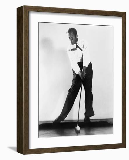 A High-Speed Photograph of Bobby Jones Making an Iron Shot, 1938-null-Framed Photo