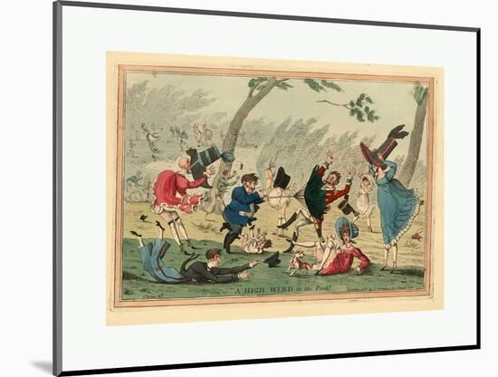 A High Wind in the Park! 1819-null-Mounted Giclee Print