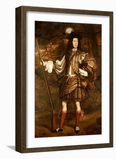 A Highland Chieftain: Portrait of Lord Mungo Murray (1668-1700)-John Michael Wright-Framed Giclee Print