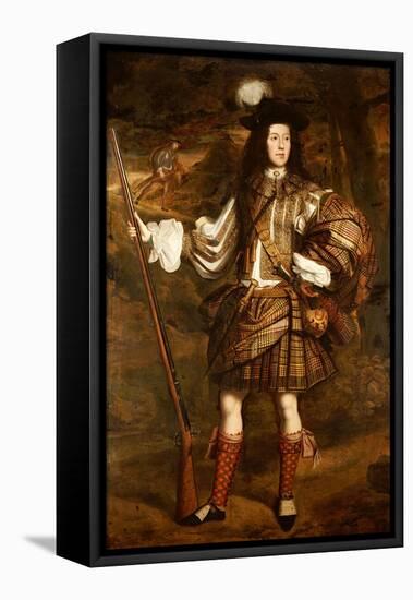 A Highland Chieftain: Portrait of Lord Mungo Murray (1668-1700)-John Michael Wright-Framed Stretched Canvas