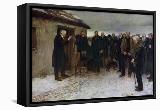 A Highland Funeral, 1882-James Guthrie-Framed Stretched Canvas