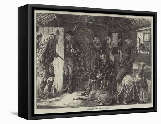 A Highland Shelter in a Storm-William Ralston-Framed Stretched Canvas