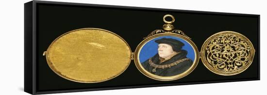 A Highly Important Miniature of Thomas Cromwell-Hans Holbein the Younger-Framed Stretched Canvas
