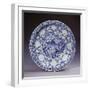 A Highly Important Yuan Blue and White Large "Fish" Dish, 14th Century-null-Framed Giclee Print