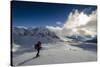 A Hiker Photographing the Winter Landscape (Val D'Ayas, Valle D'Aosta)-ClickAlps-Stretched Canvas