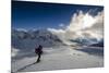 A Hiker Photographing the Winter Landscape (Val D'Ayas, Valle D'Aosta)-ClickAlps-Mounted Photographic Print