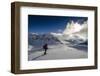 A Hiker Photographing the Winter Landscape (Val D'Ayas, Valle D'Aosta)-ClickAlps-Framed Photographic Print
